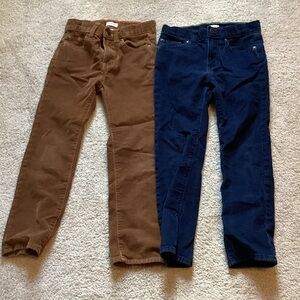 J. Crew Factory Brown and Blue Corduroy Pants